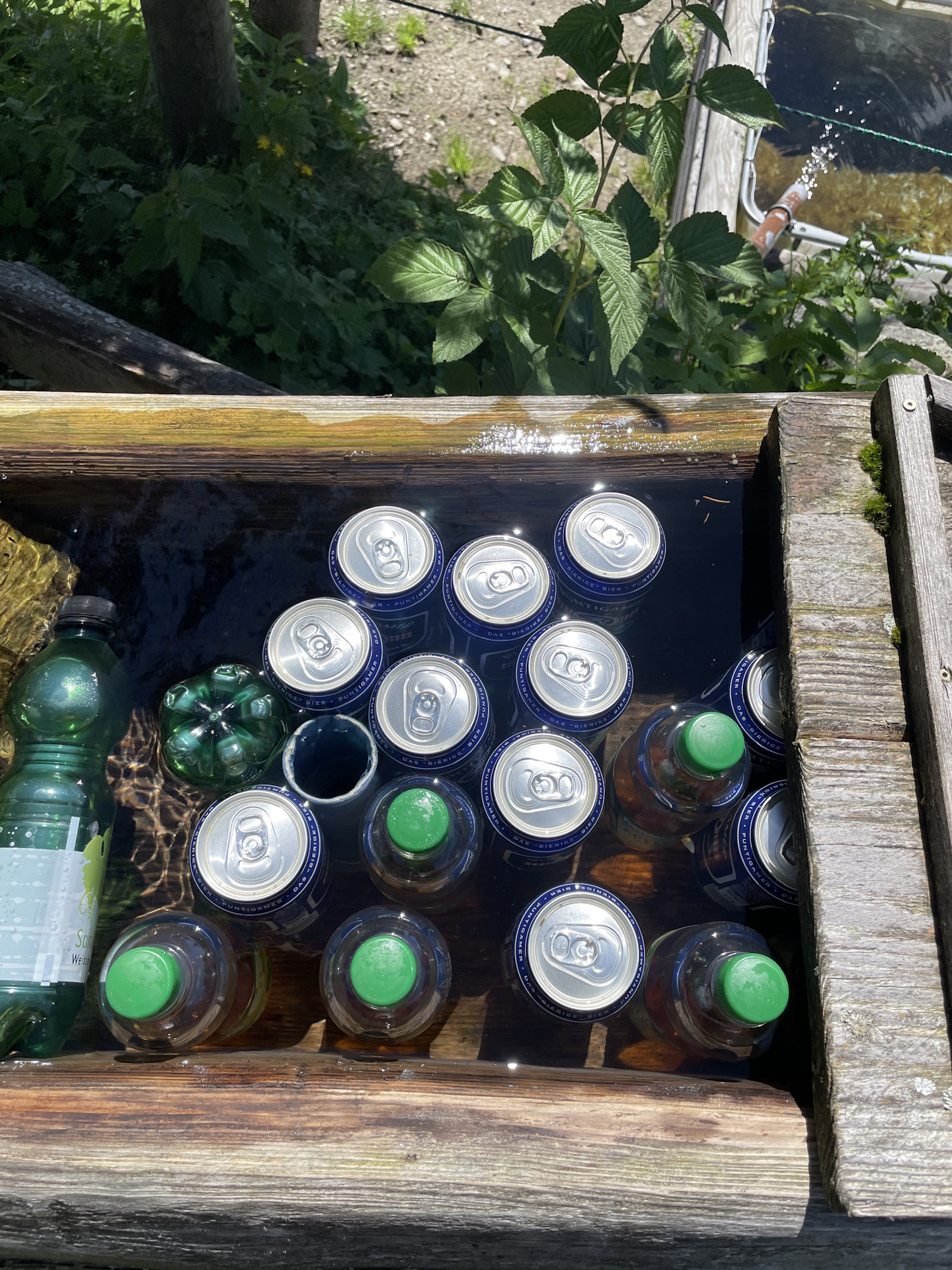 Cooled drinks available for purchase at <i>Gstattmoaralm</i>