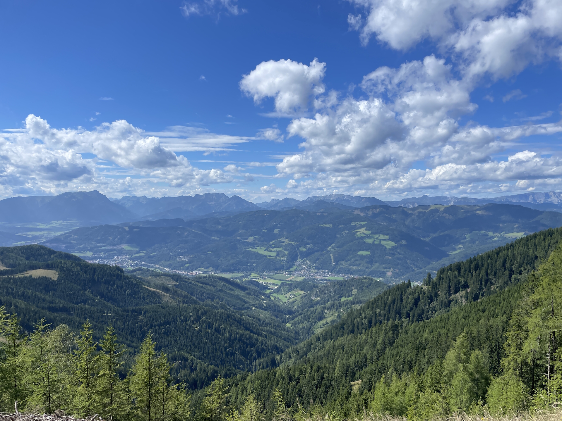 Panorama view from the trail up to <i>Mugel</i>