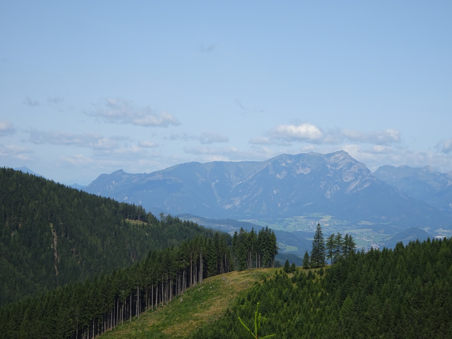 Scenic view from the trail towards <i>Almwirt</i>