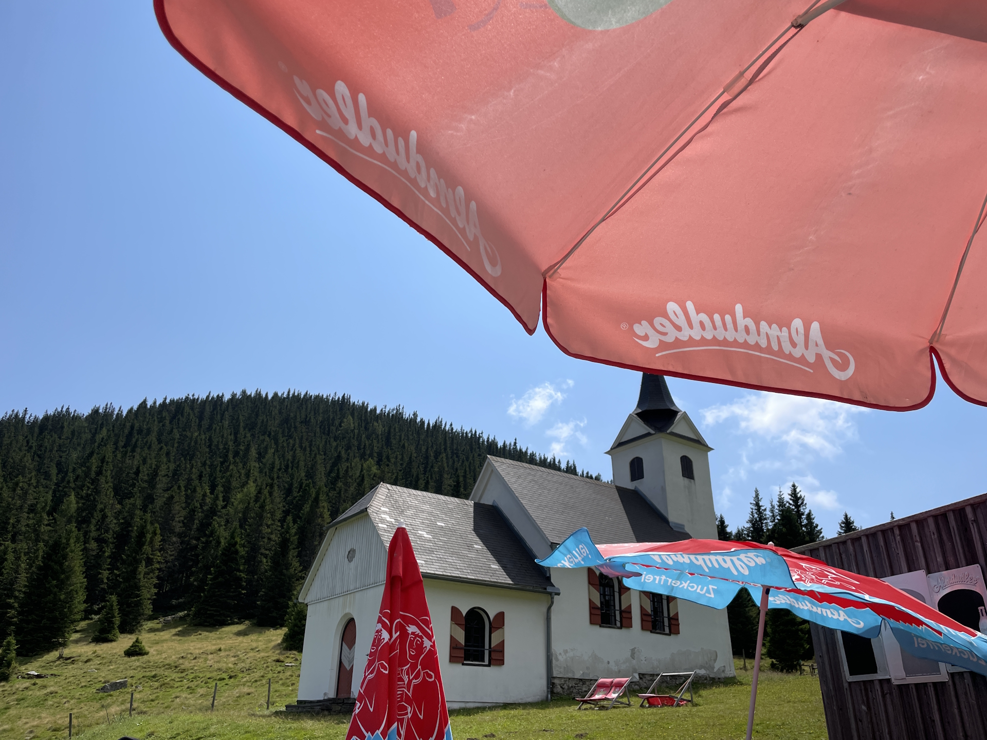 Enjoying a break at <i>Gleinalm-Schutzhaus</i>