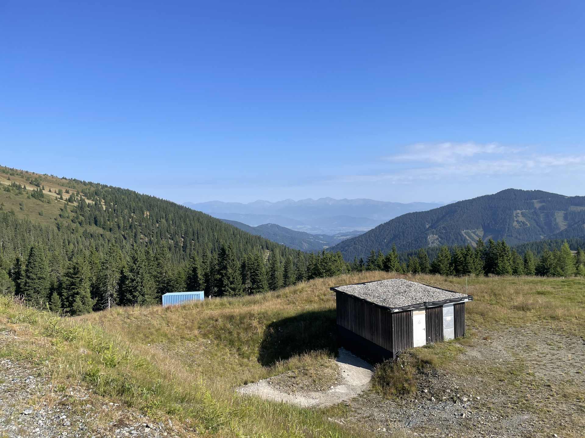 View back from the wind generator