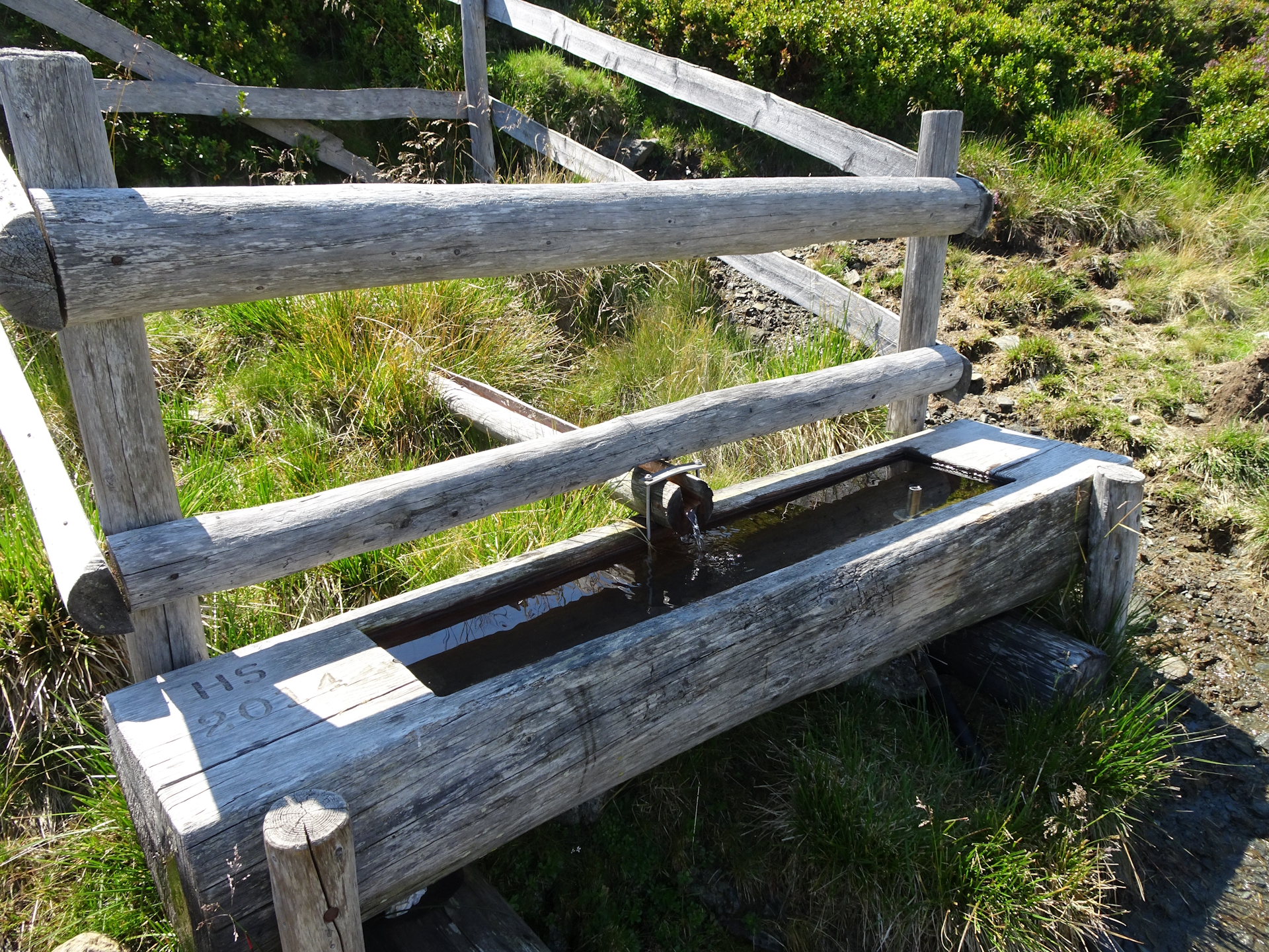 Very cold!!! :-) (but unfortunately had some wired insects in the water, so better not drinking!)