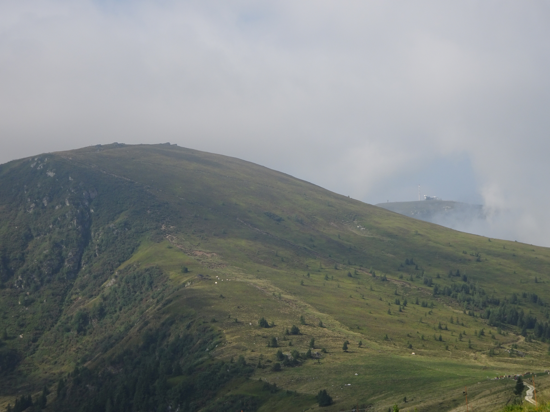 The <i>Hühnerstütze</i> and the <i>Großer Speikkogel</i> in between the clouds