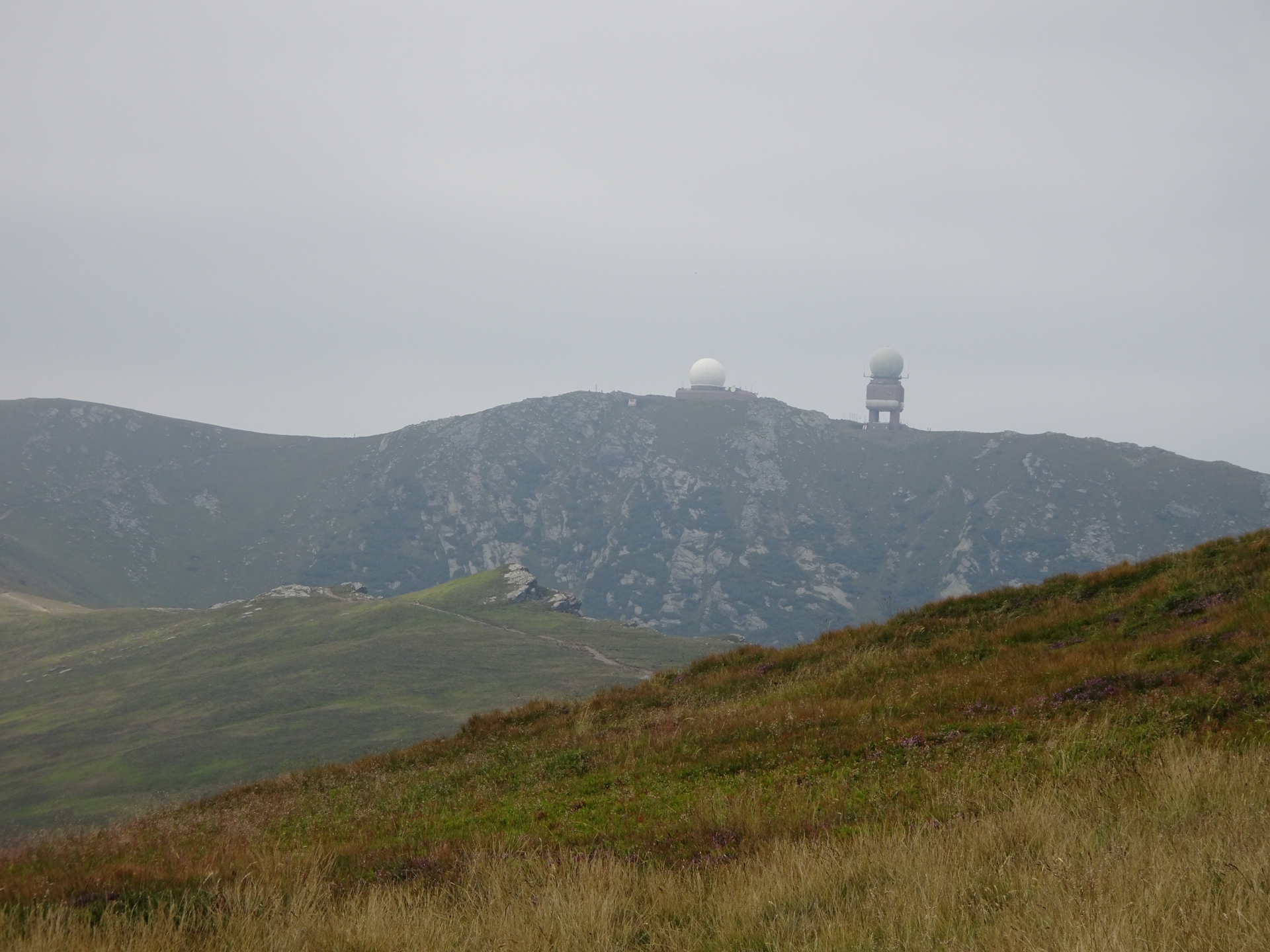 The radar station at <i>Großer Speikkogel</i> seen from <i>Hühnerstütze</i>