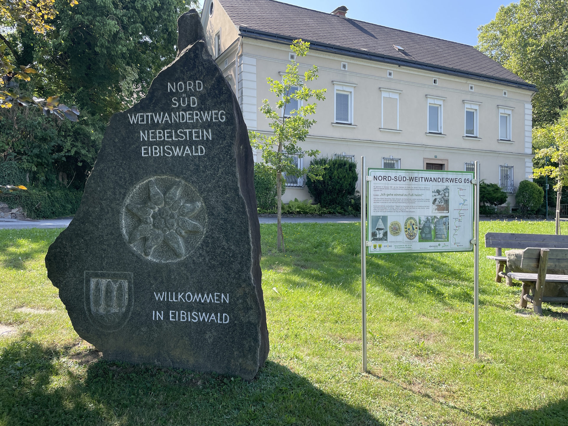 At the <i>Nord-Süd-Weitwanderweg</i> memorial